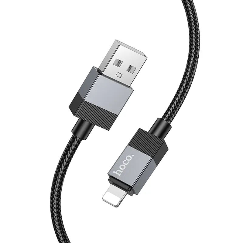 Дата кабель Hoco X110 Honorific USB to Lightning 2.4A 1 м Black - фото 3