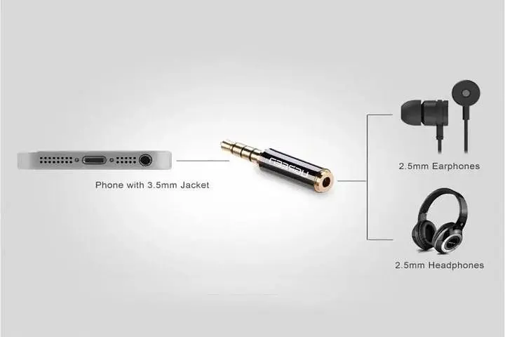 Перехідник Ugreen аудіо 3.5 mm штекер to 2.5 mm роз'єм (20502) - фото 4
