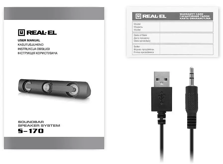 Саундбар Real-EL S-170 Black (EL121100013) - фото 6