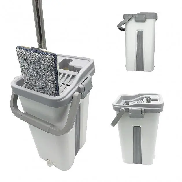 Швабра з відром комплект Scratch Cleaning Mop G3 Middle з автоматичним віджимом і складною ручкою - фото 3