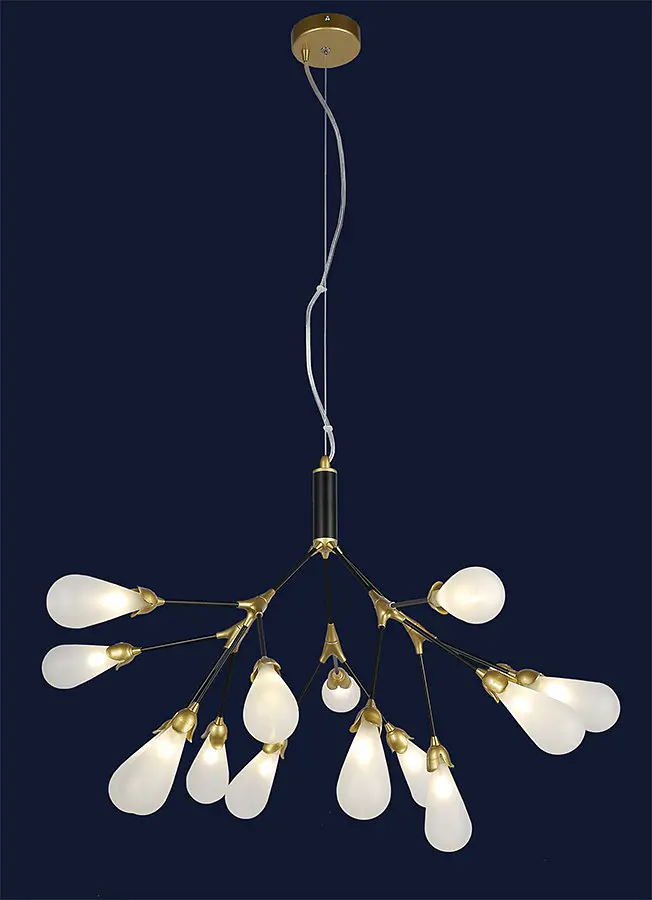 Люстра стельова LED Levistella 918LP268-15 BK+WH, 15 ламп G4, чорний+білий, сучасний стиль - фото 2