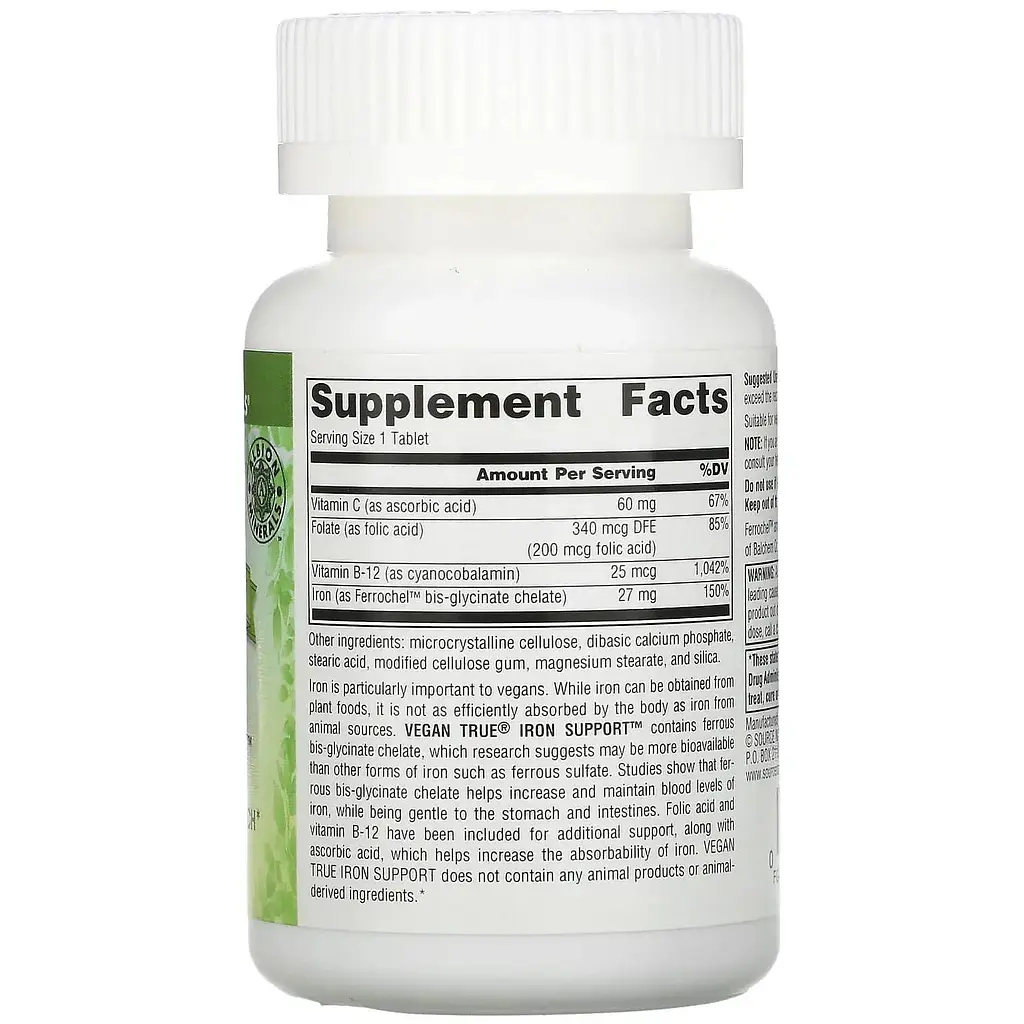 Хелат железа Source Naturals Iron Support 180 таблеток - фото 2
