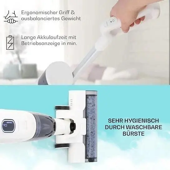 Акумуляторний пилосос Klarstein Caswell влажная/сухая уборка (10041366) - фото 2