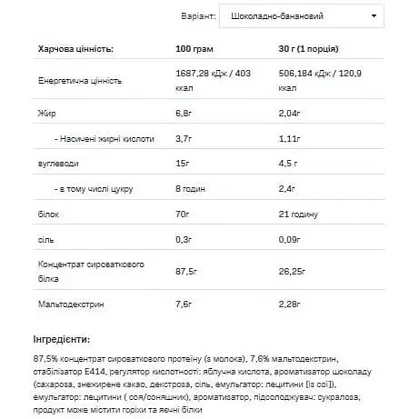 Протеїн Allnutrition Whey Protein Chocolate Banana 900 г - фото 2