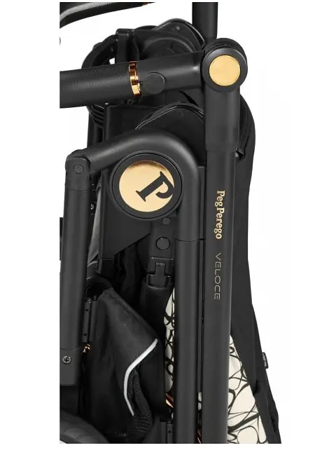 Прогулянкова коляска Peg-Perego Veloce Grafic Gold, золотий з чорним (IP26000000AB50RO01) - фото 5