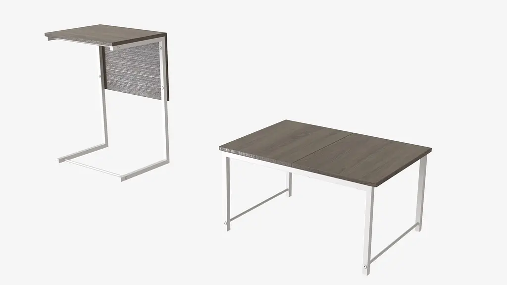 Стіл журнальний приставний Террі Комбо Ferrum-decor 345x662x440 Білий метал ДСП Дуб Сонома Трюфель 16 мм (FRD-105147) - фото 5