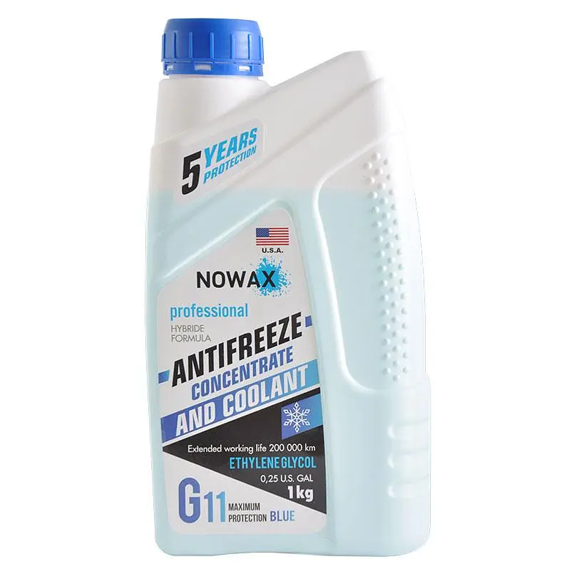 Антифриз Nowax Blue G11 концентрат синий 1 кг (NX01011) - фото 2
