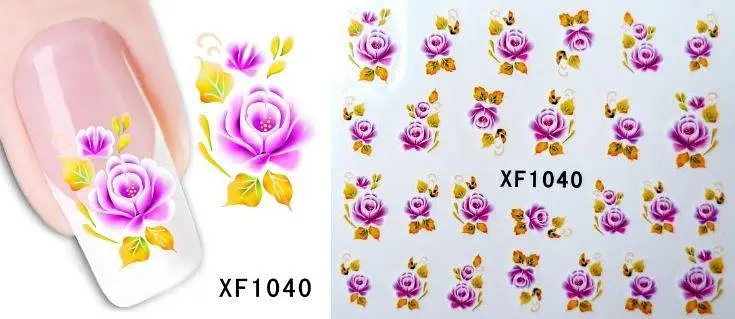 Наклейки для ногтей XF1040 - фото 2