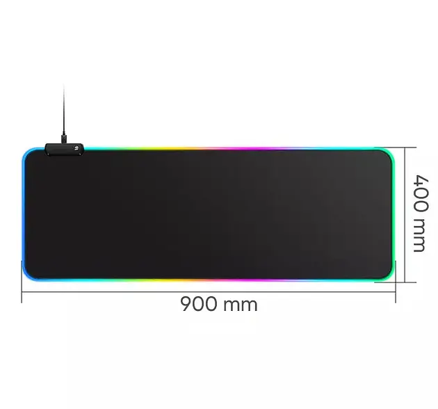 Ігрова поверхня з RGB підсвіткою FeelTouch 900 x 400 x 4 мм Black - фото 4
