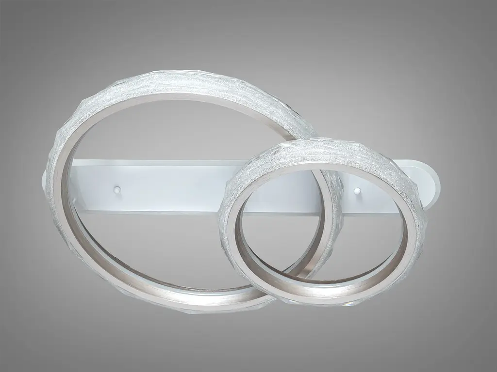 LED-люстра Diasha MX3528/600+400CG шампань 90 Вт з пультом, 2 кільця - фото 4