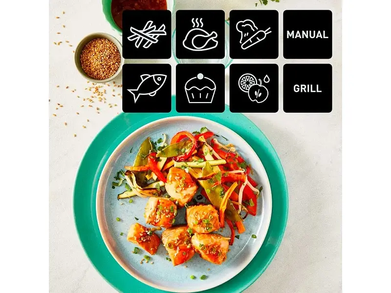 Мультипіч (аерофритюрниця) Tefal Dual Easy Fry & Grill Air Fryer EY905D10 - фото 8