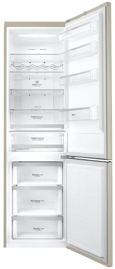 Холодильник LG GW-B499SEFZ 2 м 360 л А ++ Total No Frost лінійний компресор зовнішній дисплей бежевий - фото 5