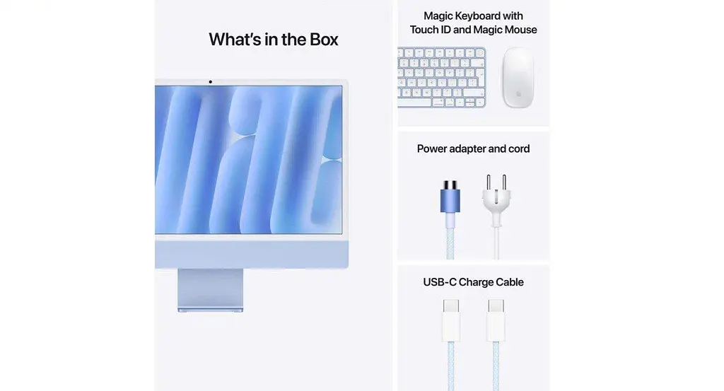 Моноблок Apple iMac 24 M4 Blue (MWV33SL/A) - фото 4