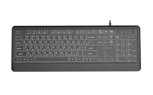 Клавіатура Slim, Black, USB, 5 мультимедійних гарячих клавіш Gembird teh0028278 - фото 2