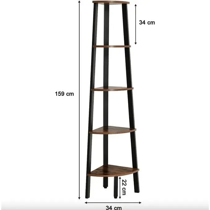 Этажерка Leobert Wooden угловая в стиле Loft  - фото 6