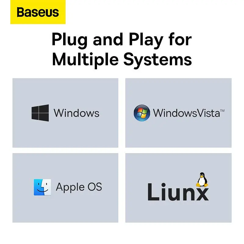 USB-Хаб Baseus Lite Series 6-in-1 (Type-C to HDMI + 2xUSB 3.0 + PD + SD/TF) black (WKQX050101) - фото 14