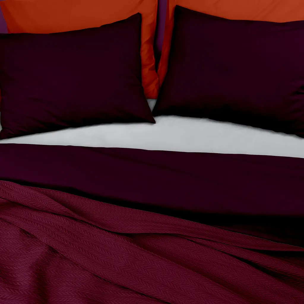 Плед-покрывало Cosas Ruby Knitted Braid косичка 160х230 см бордо (Blanket_57Ruby_KnittedBraid_160x230) - фото 2