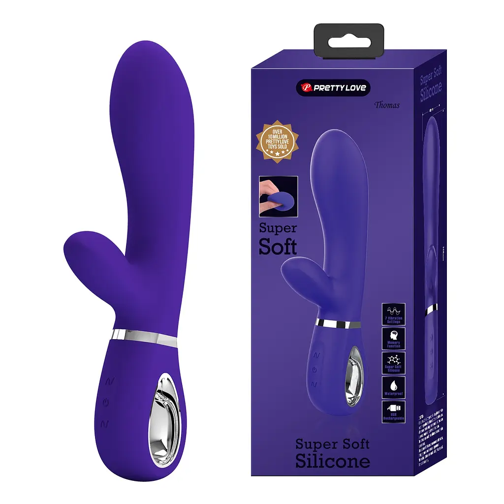 Вібратор PRETTY LOVE THOMAS USB PURPLE new 7 function PRETTY LOVE BI-014621-3 98680