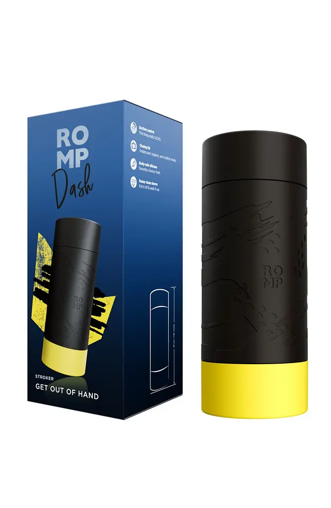 Мастурбатор з ефектом вакууму Romp Dash Black, багата текстура, багаторазовий - фото 7