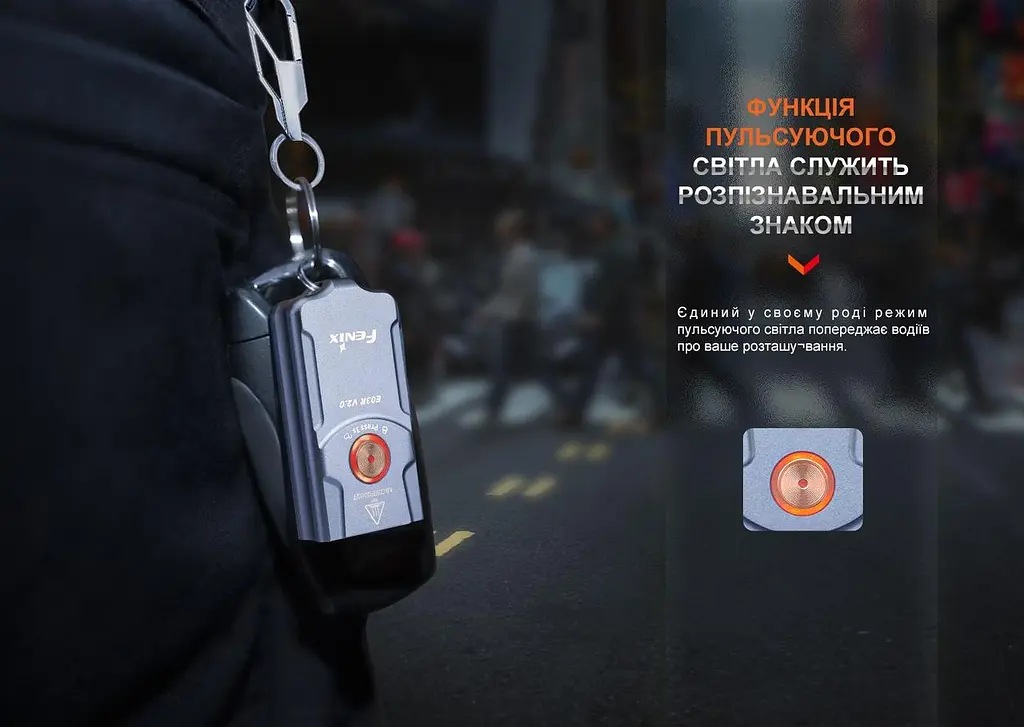 Ліхтар брелок Fenix E03R V2.0, синій - фото 10