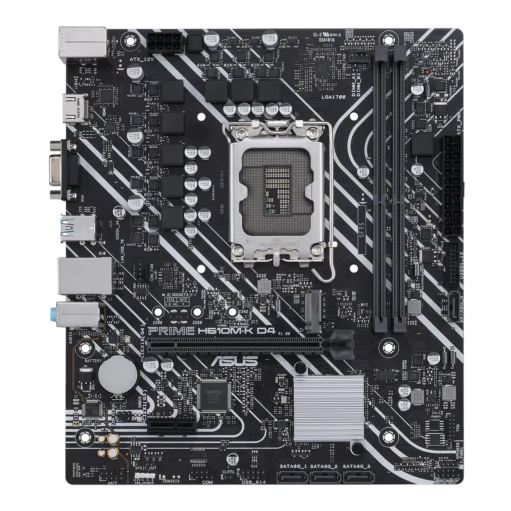 Материнська плата Asus H610M-K Prime D4 LGA 1700 (PRIME H610M-K D4) - фото 2