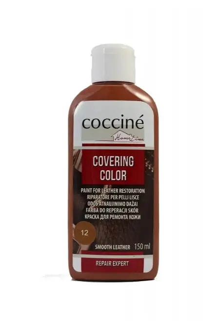 Фарба для шкіри Coccine Covering Color, 150 мл, середньо-коричнева — для відновлення та фарбування шкіряних виробів