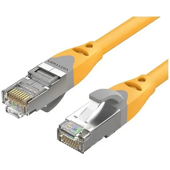 Патч-корд 0.5м, S/FTP cat 6A RJ-45 yellow Vention (IBHYD)