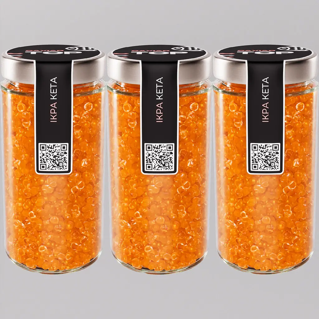 Ікра "Кета+Кета+Кета" CapsFood імітована в Банці 500+500+500 г