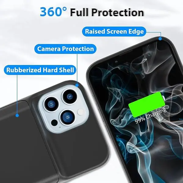 Чохол Huobao для iPhone 13 Pro Max 6000 мАг додатковий чохол для заряджання акумулятора - фото 4