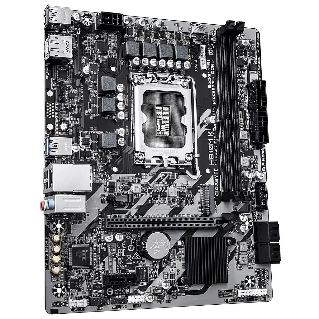 Материнська плата Gigabyte H810M K (H810M K) (Socket 1851, Intel H810, Micro-ATX) - фото 2
