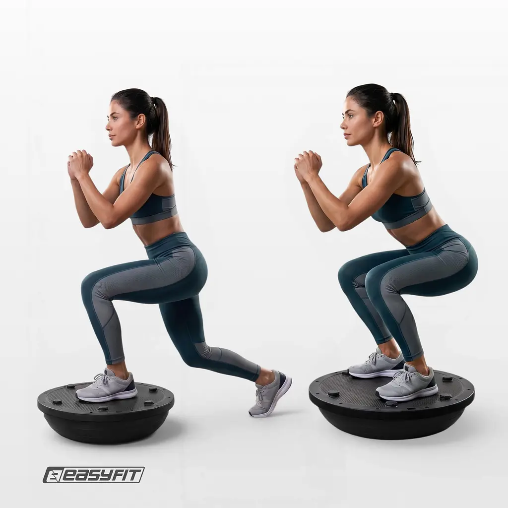 Балансувальна платформа EasyFit BOSU 60 см чорна - фото 4