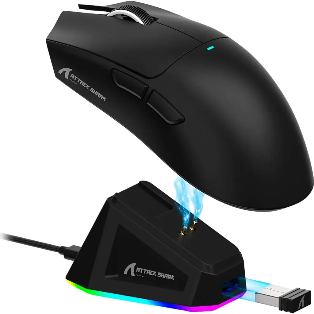 Миша Attack Shark X11 Black [134366] - фото 6