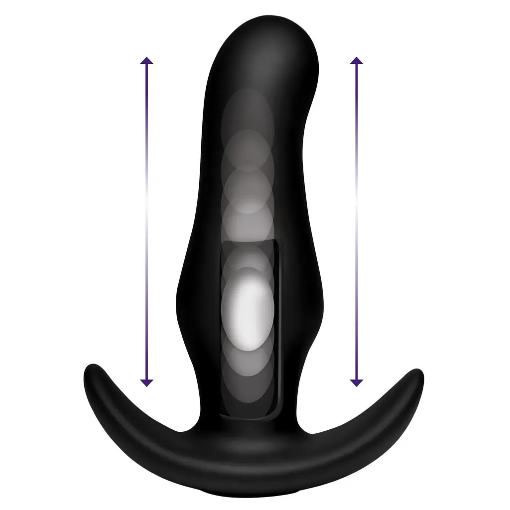 Анальна пробка з поштовховими рухами XR Brands Kinetic Thumping 7X Prostate Anal Plug, 13.3х4 см, чорний
