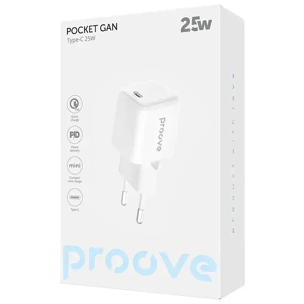 Мережевий зарядний пристрій Proove Pocket GaN 25W White (WCPG25010202) - фото 7
