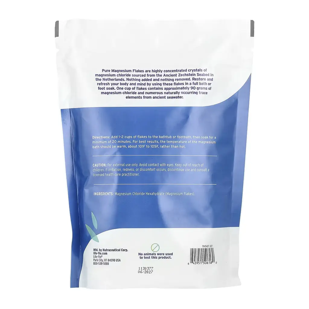 Магний Life Flo Pure Magnesium Flakes 1.65 lb 26.4 oz - фото 2