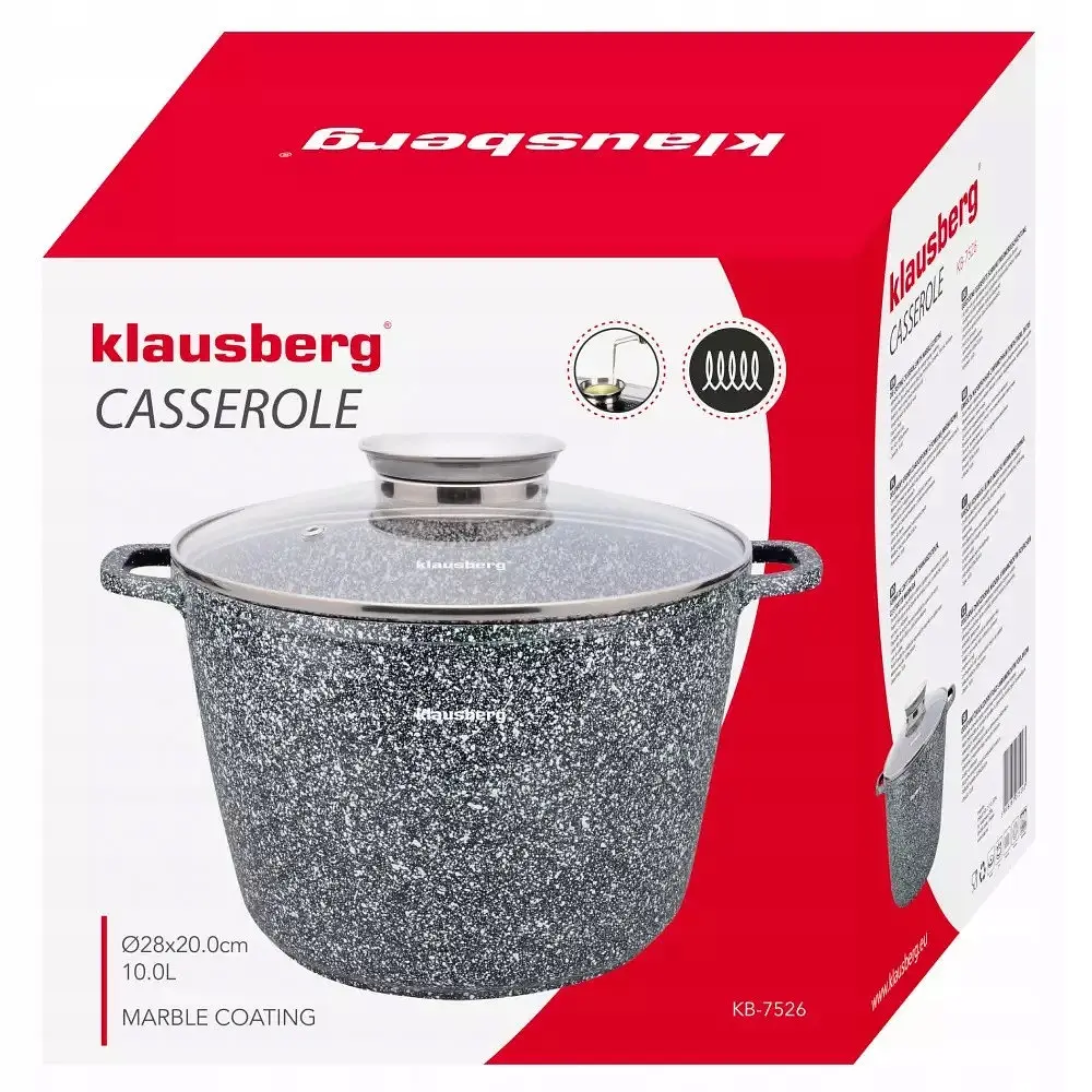 Каструля з мармуровим покриттям Klausberg KB-7526 28 см 10л - фото 9