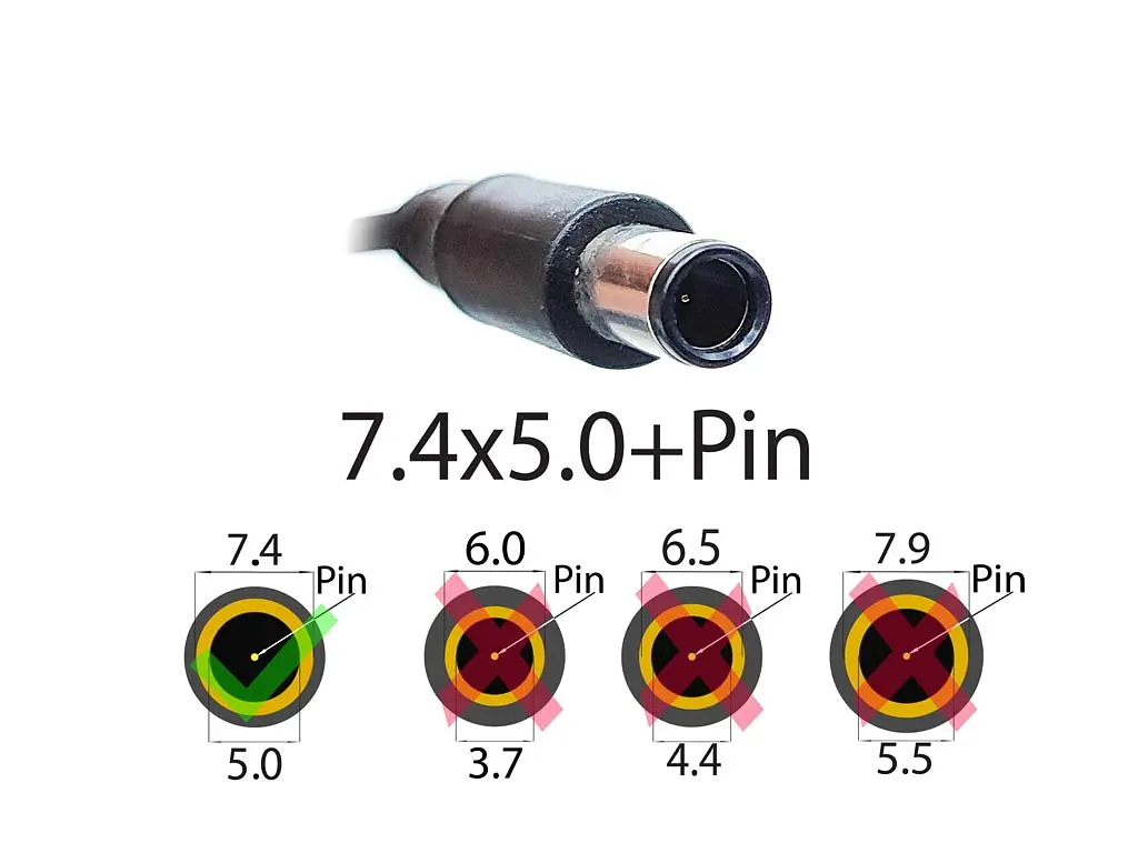 Блок живлення для Dell Studio 14z(1440), 1457, 1458, 15(1535), 1536, 1537, 1555 (19.5V 3.34A 65W (7.4x5.0+pin)) OVALE - фото 2