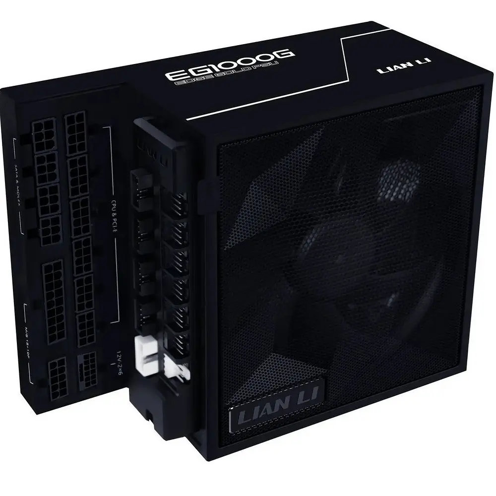 Блок живлення Lian Li Edge Gold 1000W Black with Hub, EU Cord (G9P.EG1000G.BH00.EU) - фото 6