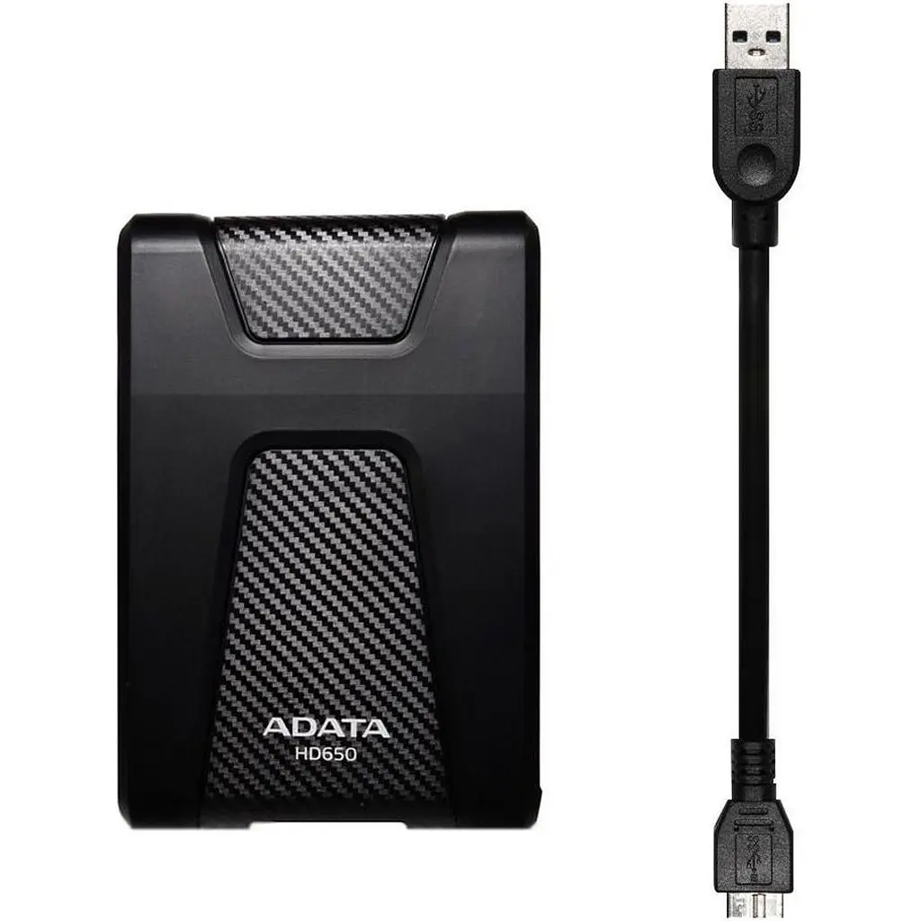Зовнішній жорсткий диск ADATA DashDrive Durable HD650 1TB Black (AHD650-1TU31-CBK) [120343] - фото 3