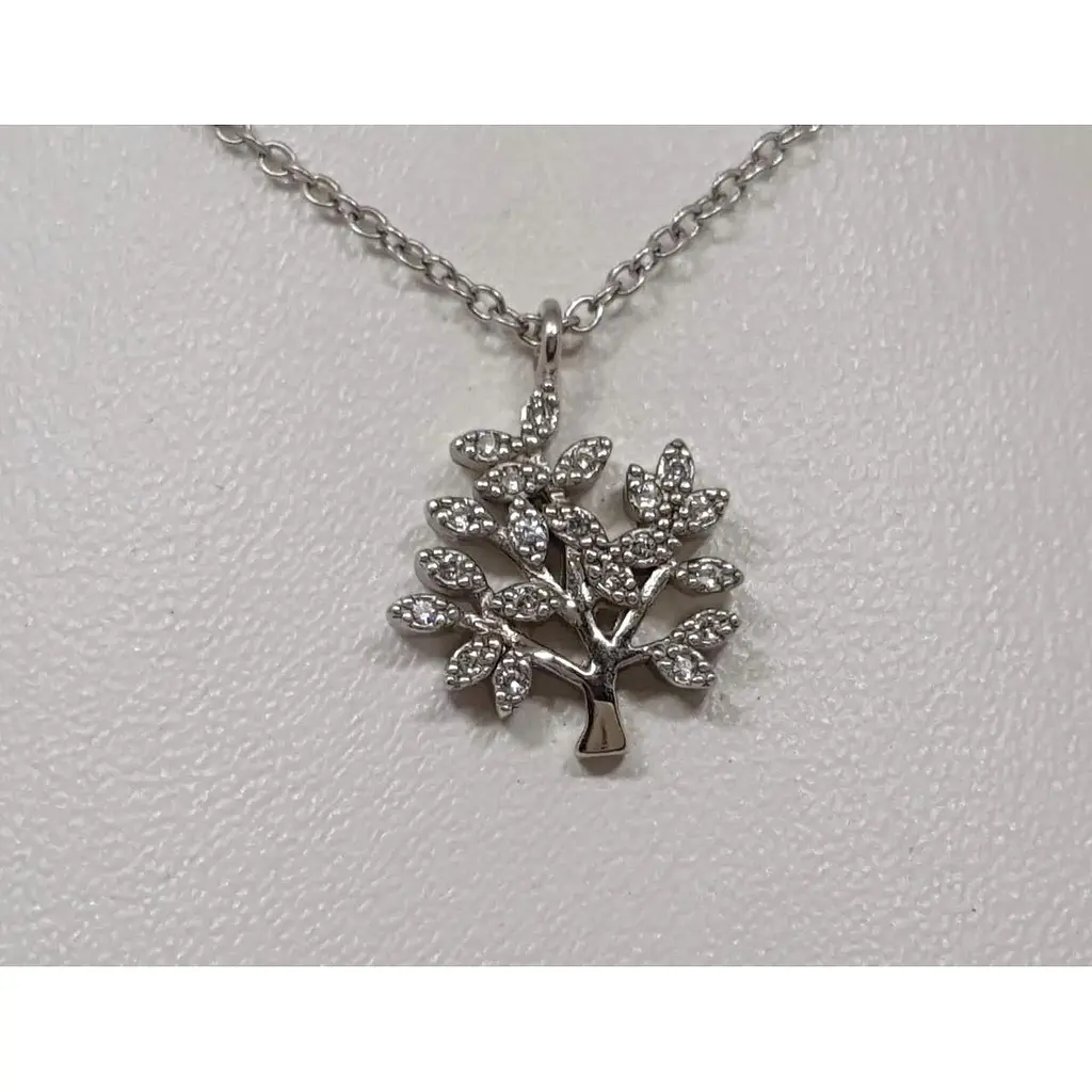 Срібне кольє Діама Дерево з фіанітами. Артикул 51011938695 - фото 2