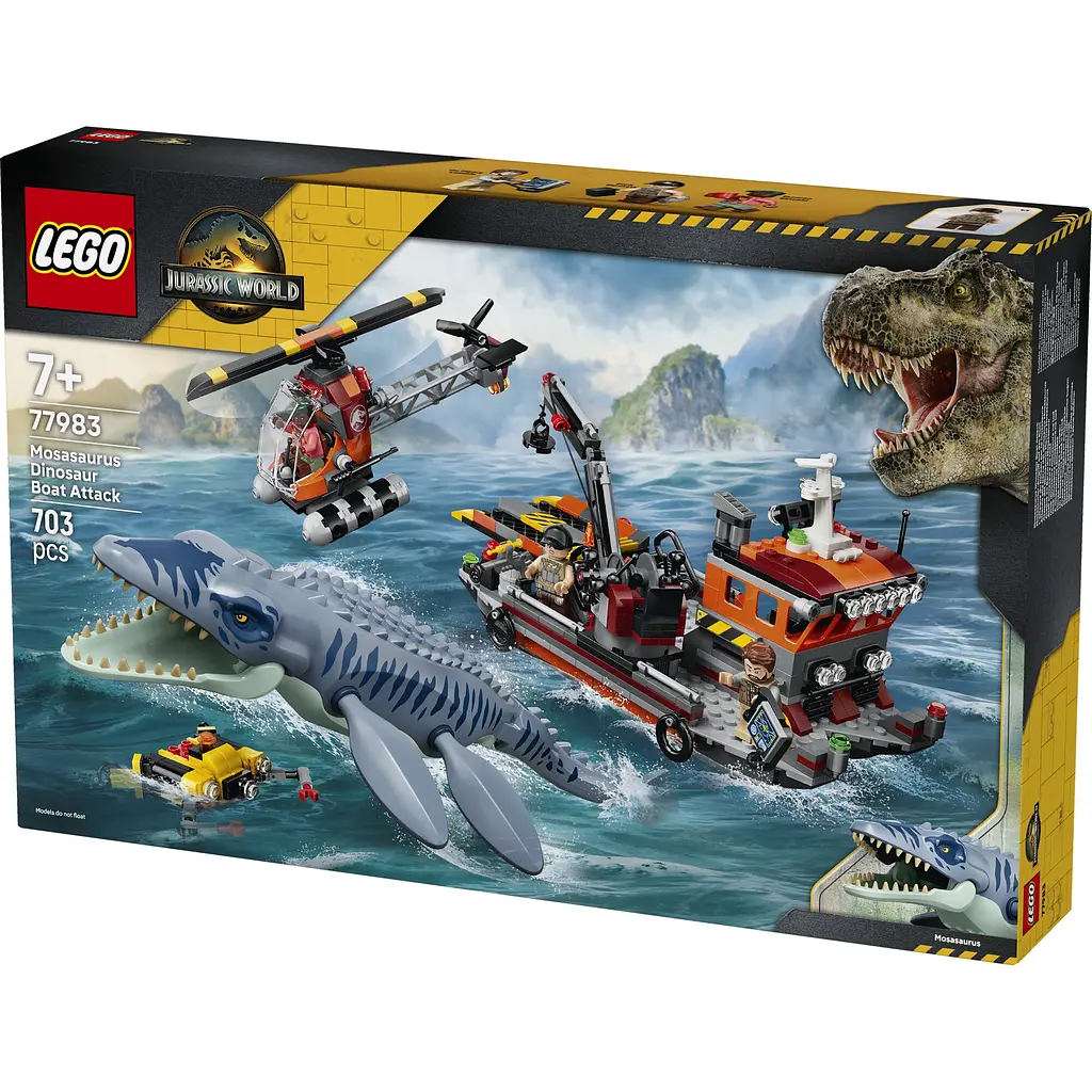 Конструктор LEGO Jurassic World Напад мозазавра на човен 703 ел. (77983) - фото 4