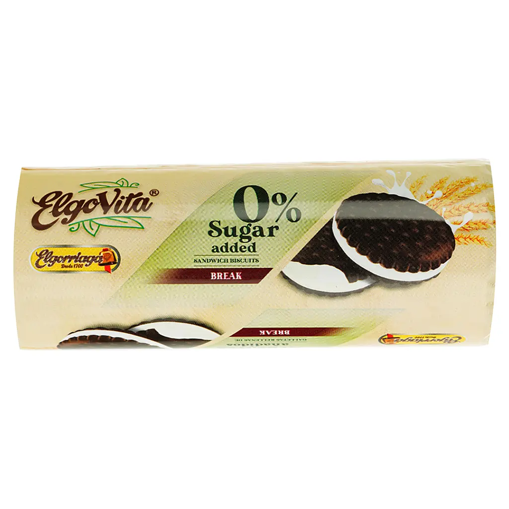 Печиво Elgorriaga ElgoVita Break шоколадне з молочною начинкою без цукру 180 г - фото 3