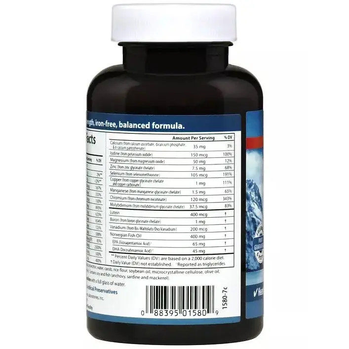 Мультивітаміни та мінерали з Омега-3 Carlson Fish Oil Multi 120 желатинових капсул - фото 3