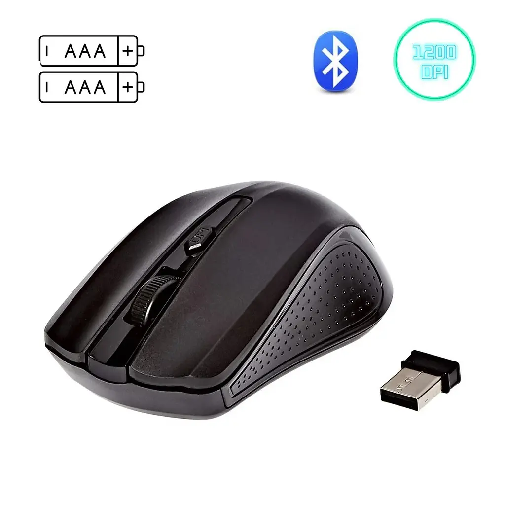 Компьютерная беспроводная USB мышь мышка для ноутбука черная Mouse ART-211 2.4G Wireless Bluetooth - фото 2