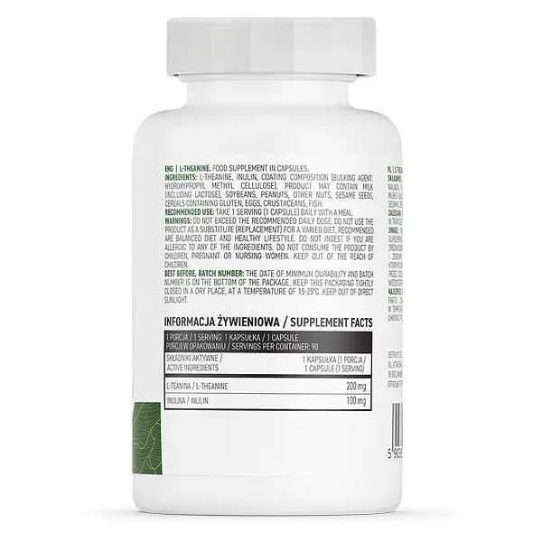 L-теанін OstroVit Vege L-Theanine, 90 вегакапсул - фото 2