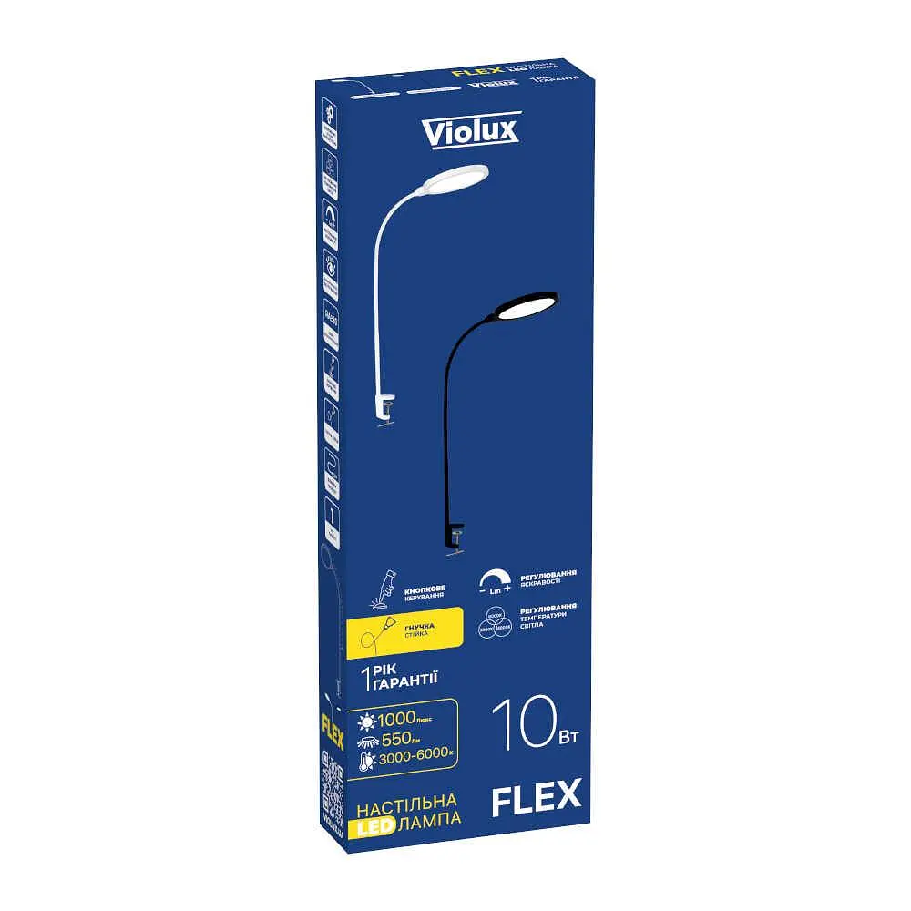 Світильник настільний LED FLEX 10W 3000-6500К чорний Violux ( 541101 ) - фото 3