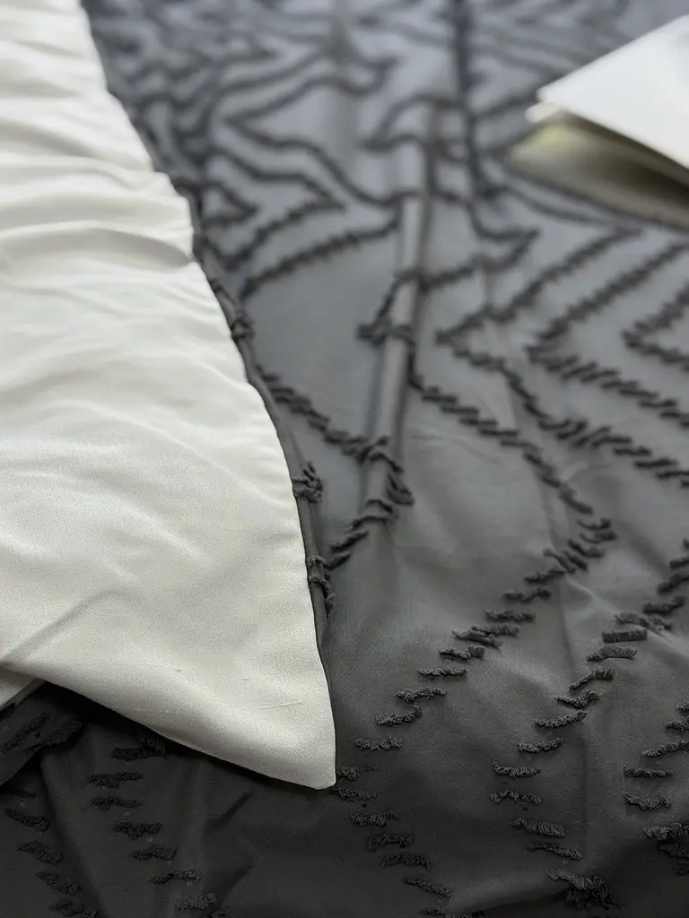 Комплект постільної білизни Ecotton Jaquard Сімейний 150х215 см cірий Grey (Сімейний сірий) - фото 5