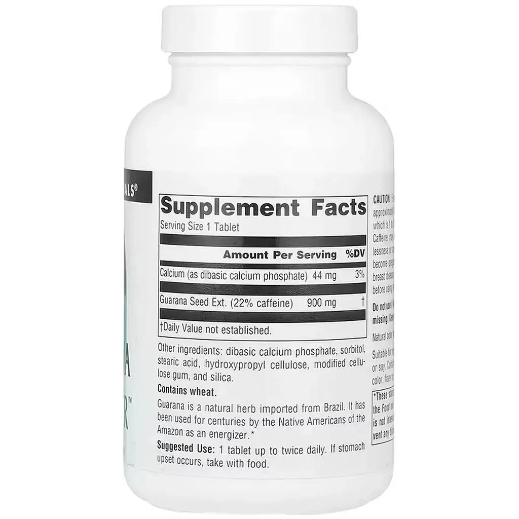 Екстракт гуарани Source Naturals Guarana Energizer™ 900 мг 100 таблеток - фото 2