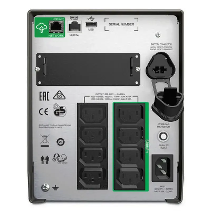 Пристрій безперебійного живлення APC Smart-UPS 1000VA LCD SmartConnect (SMT1000IC) - фото 2
