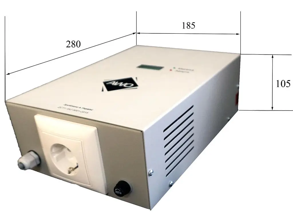 Стабілізатор напруги Awattom - 2.2кВт, однофазний (AWATTOM-2.2) - фото 4